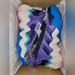 Adidas Exhibit B Mid 'Active Purple Mint Rush' shoes; Women's size 9.5 (42)